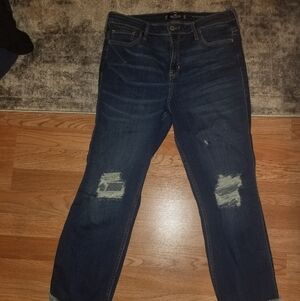 Hollister Dark Blue High-Rise Jeans